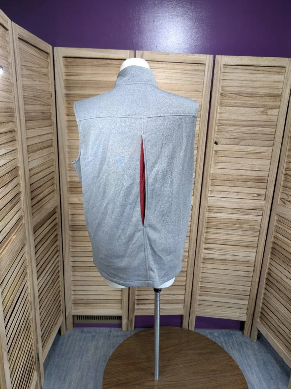 Jockey Vest Sleeveless Gray Zip-Front Active Size XL